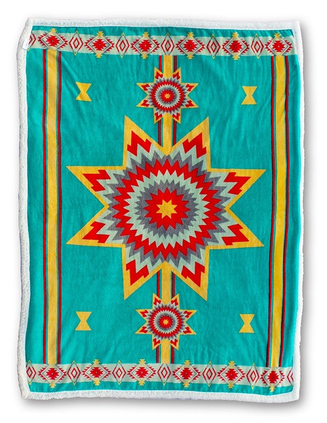 Turquoise sherpa blanket hot sale